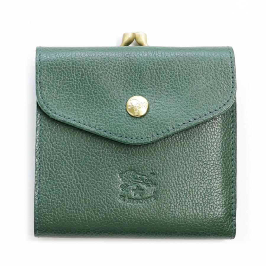 IL BISONTE（イルビゾンテ） 財布 二つ折り がま口 レザー 本革