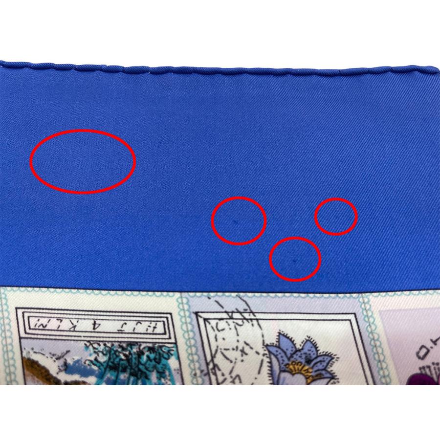 HERMES（エルメス） カレ 90 カレ90 スカーフ CORRE SPONDANCE ブルー