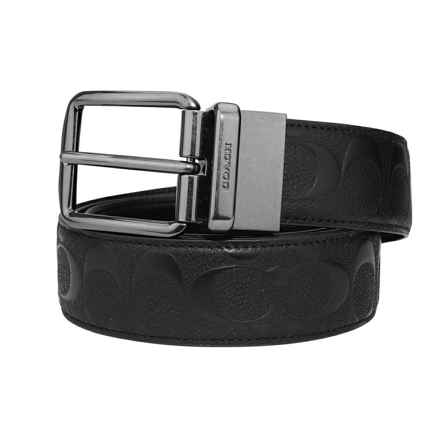 COACH（コーチ） 並行輸入 ベルト シグネチャー CQ024 BLKメンズ