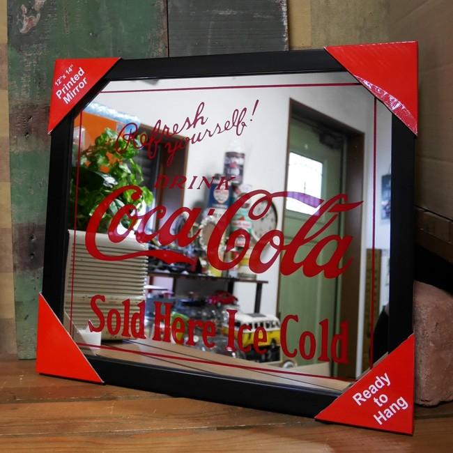 Coca Cola（コカコーラ） パブミラー インテリア ウォールミラー 鏡