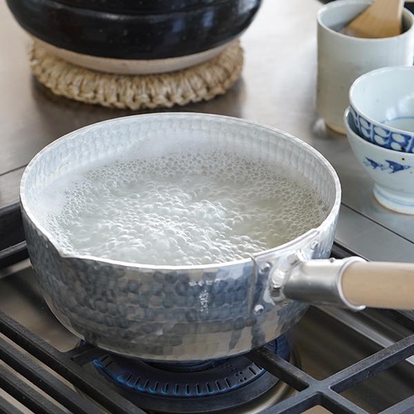 姫野作． 本手打アルミ行平鍋 7寸 雪平鍋 板厚3.5mm 日本製 アルミ