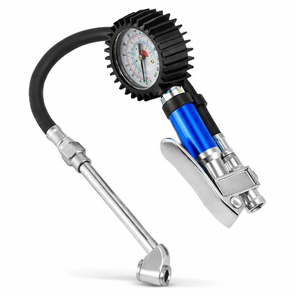 タイヤゲージ バイクの空気入れに便利なチャック式 B024 : Garage.com