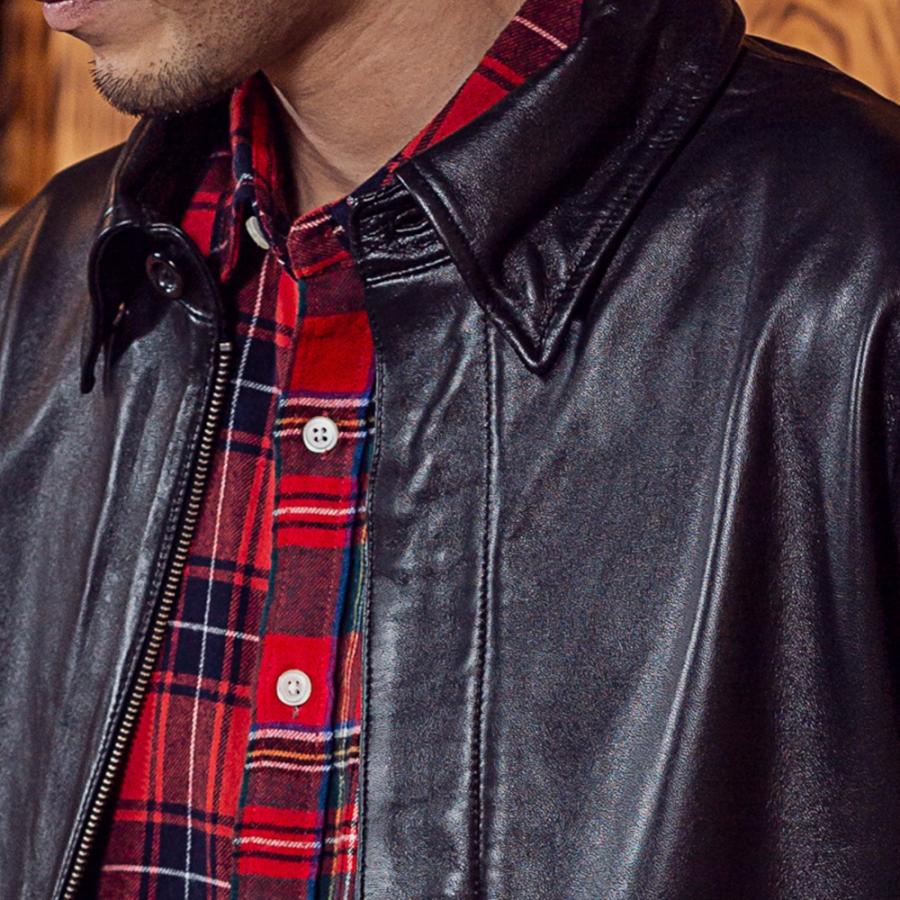 Herringbone Club ラムスキン A2 フライト ブルゾン 羊革 ジャケット