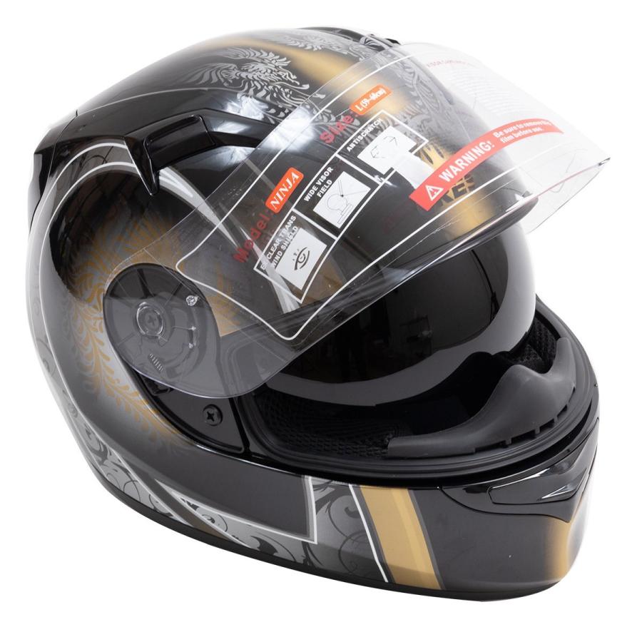 ビッグセール バイク フルフェイス ヘルメット（M〜XL）ゴールド