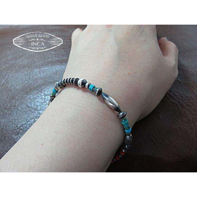 インディアンジュエリー ナバホパール ブレスレット ターコイズ