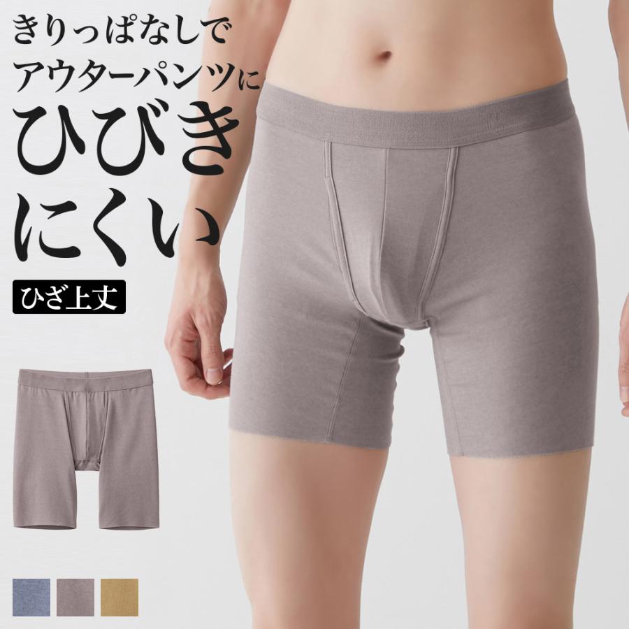 YG グンゼ ロングボクサー 前開き メンズ 年間 肌着 下着 パンツ 綿混