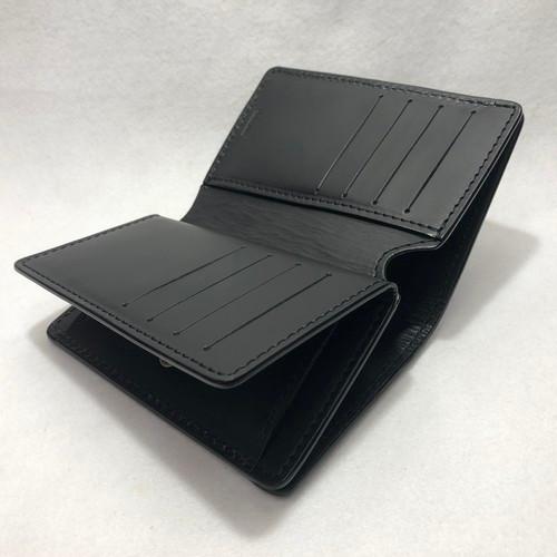 リザード ブラック（リングマークトカゲ）2つ折り財布ミドルサイズ