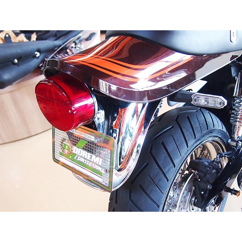 Z900RS Z1スタンダード鉄メッキリアフェンダー赤ランプセット ノーマル
