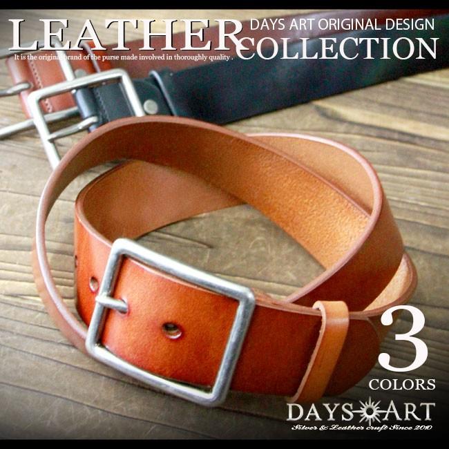 ベルト 本革 メンズ 極太レザーベルト スクエアシンプルバックルベルト