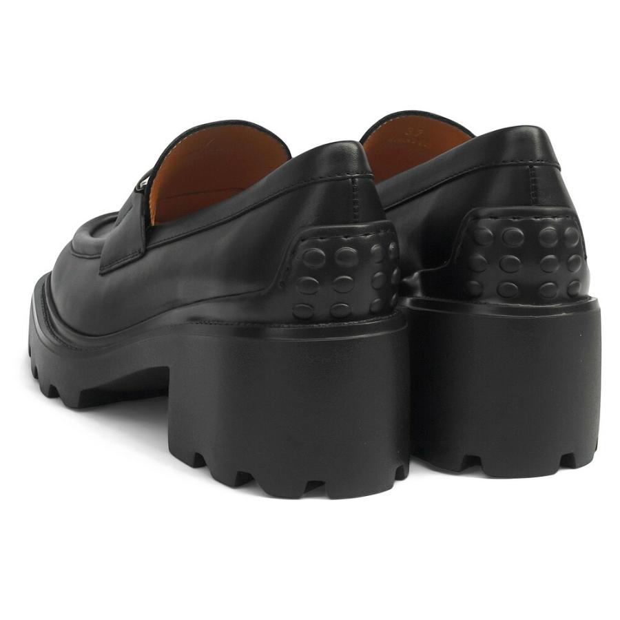 TOD'S（トッズ） ケイト レザー ローファー ブラック レディース ロゴ