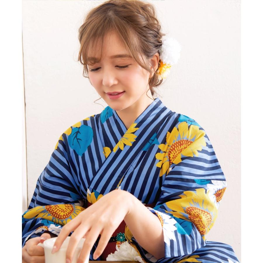 Dita（ディータ） レディース 浴衣 セット 簡単（ゆかた・作り帯・下駄