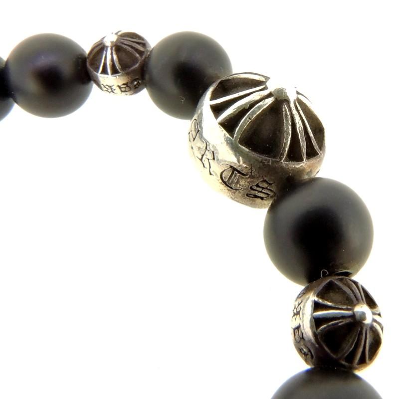 クロムハーツ BEAD71 オニキス ビーズ ブレスレット シルバー925