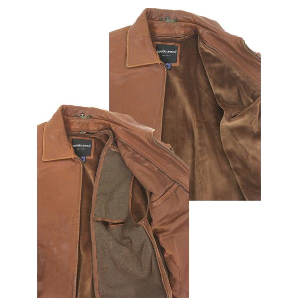 古着 90s TANNERS AVENUE 本革 ラム レザー フルジップ ジャケット