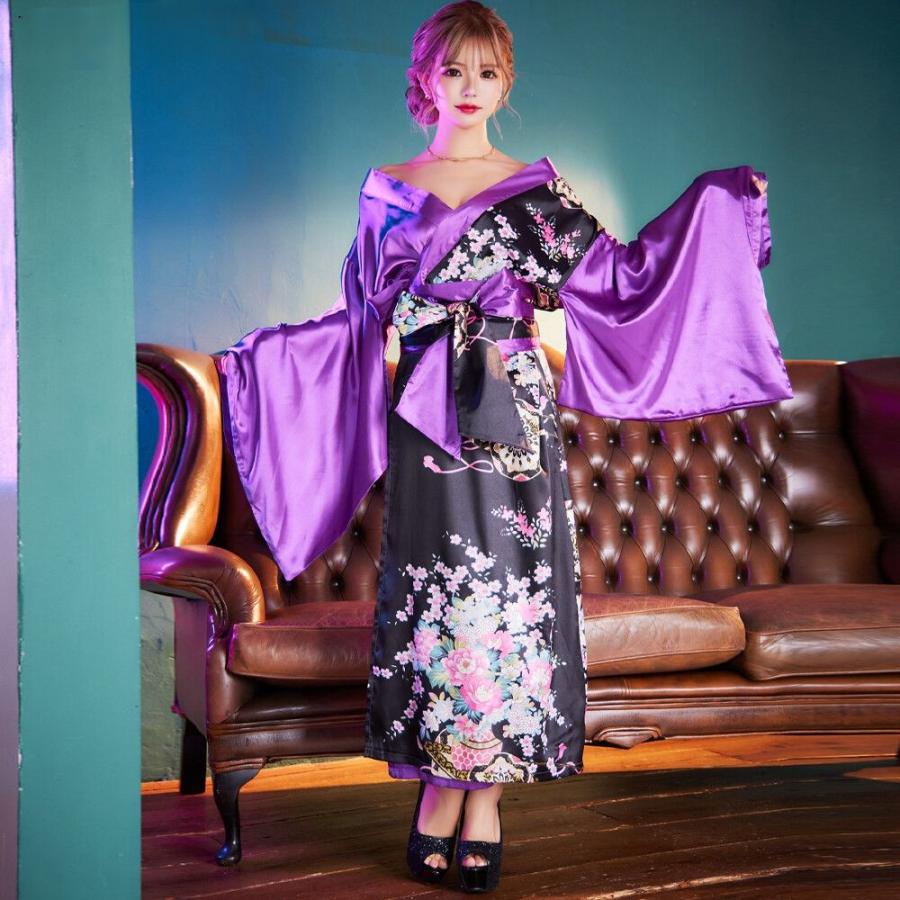 花魁 コスプレ ロング 仮装 和服 着物 ドレス 記者会見 入場 接待