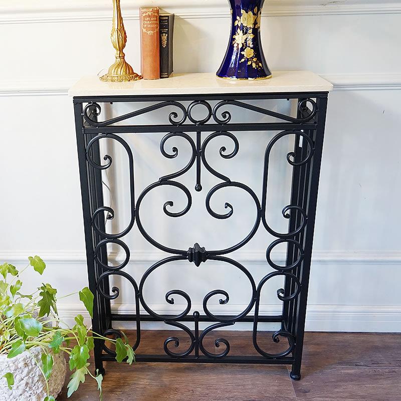 e*a様 アンティークスタイル大理石天板サイドテーブルコンソールテーブル