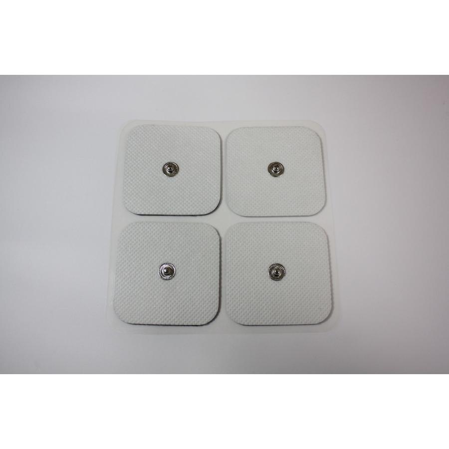 EMS・低周波用交換粘着スナップパッド (5x5cm角形4個) : E-PAD EMS低