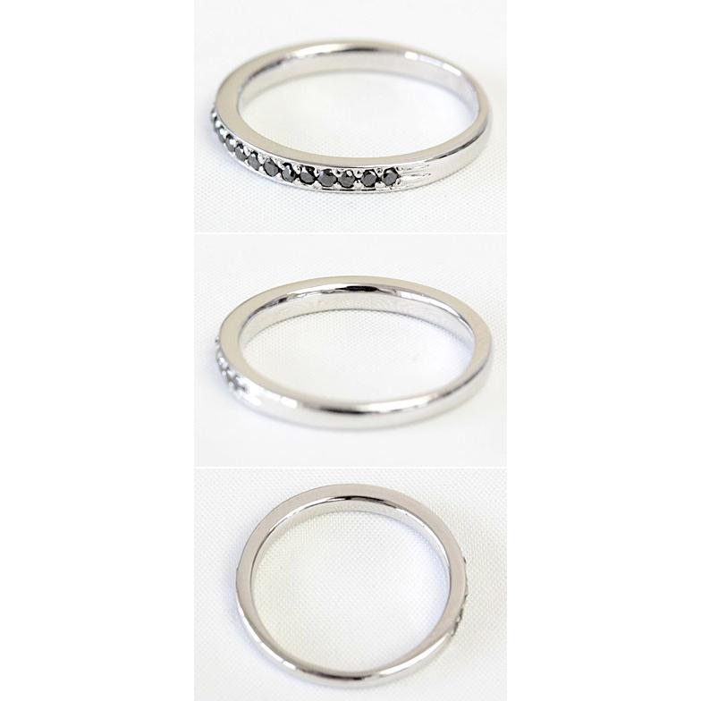 リング ダイヤモンド ブラックダイヤ エタニティリング 指輪 0.25