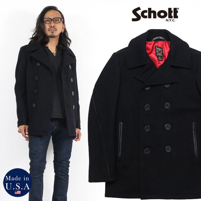 Schott N.Y.C（ショット） Schott ピーコート レザーパイピング 740C