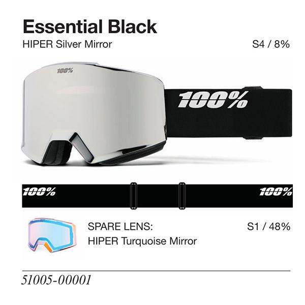 100% ラスト1点 スノーゴーグル ワンハンドレッドパーセント NORG