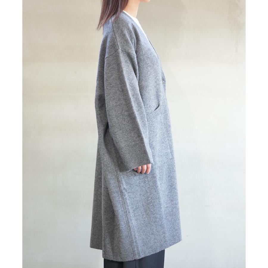 ミズイロインド ワイドVネックカーディガン mizuiro ind 2025秋冬新作