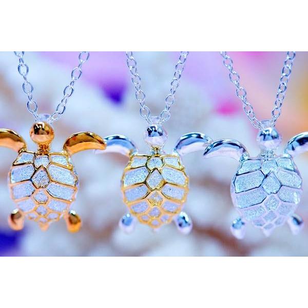 ハワイアンジュエリー ペンダント ネックレス ホヌ ウミガメ 甲羅