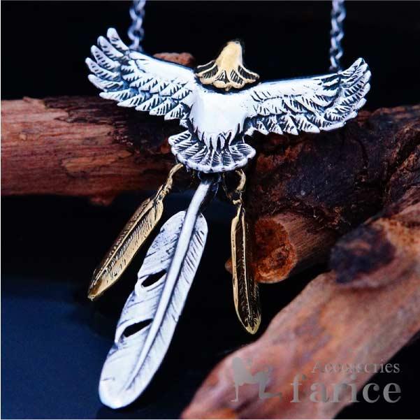 Indian Jewelry インディアンジュエリー イーグル(鷲) 揺れる3枚の