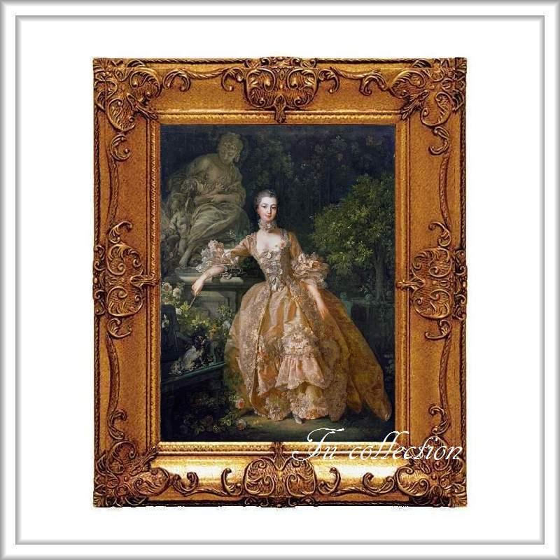 ポンパドール夫人額絵 ゴールドダブルフレーム Mサイズ pompaM : エフ