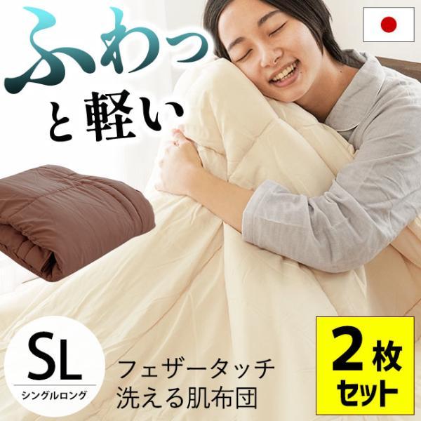 肌掛け布団 洗える布団 シングル 2枚セット set 日本製 東レ テトロン