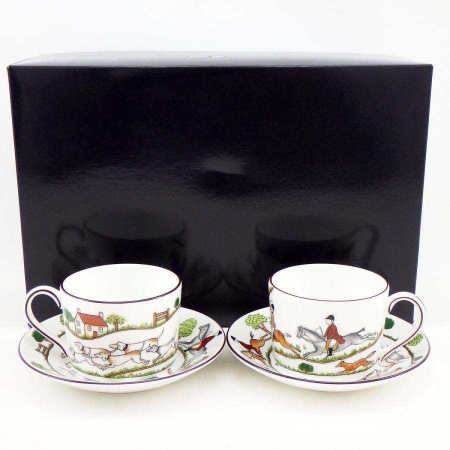 ウェッジウッド ハンティングシーン カップ＆ソーサー 計2客 食器/廃盤
