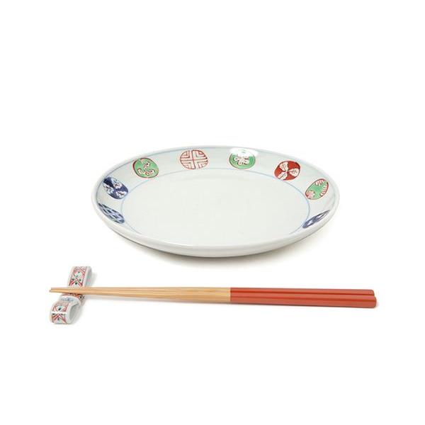 有田焼 取り皿 染錦丸紋5.5寸丸皿 【福珠窯（有田焼窯元）】marumon