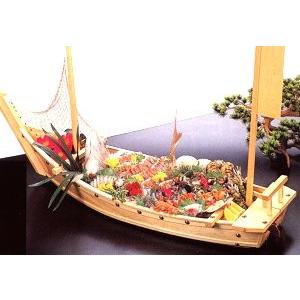 舟盛り器 木製5尺大和大漁舟 網付150cm f8-596-6 : 料理道具の
