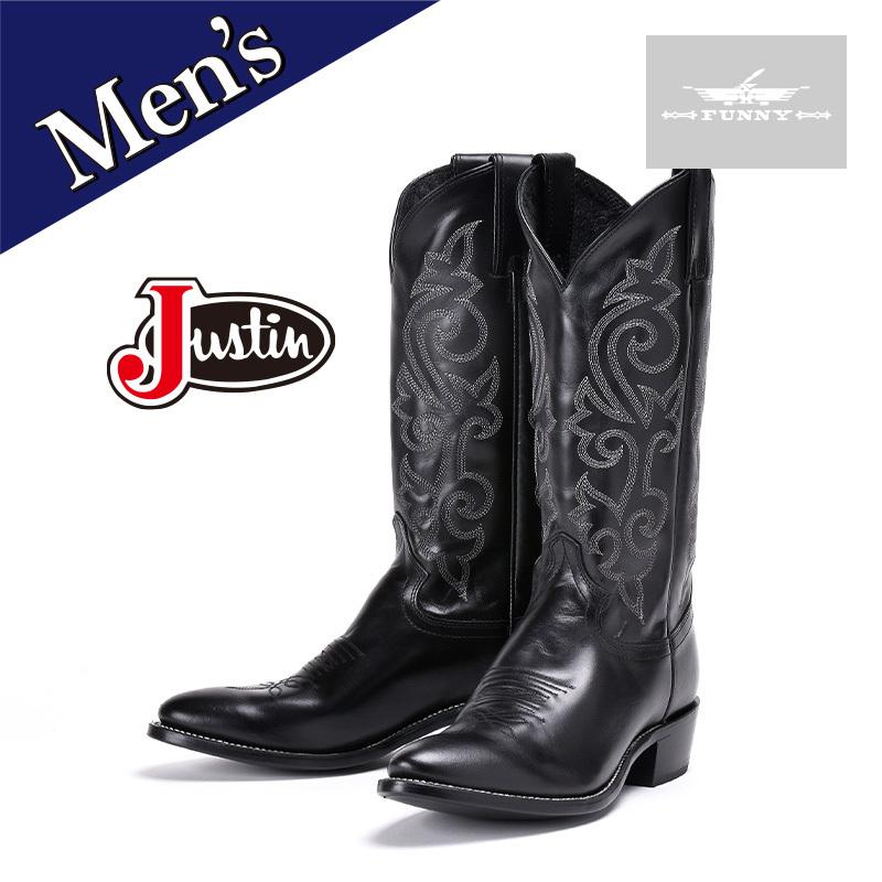 FUNNY公式ストア ジャスティン・ブーツ メンズ ウエスタンブーツ
