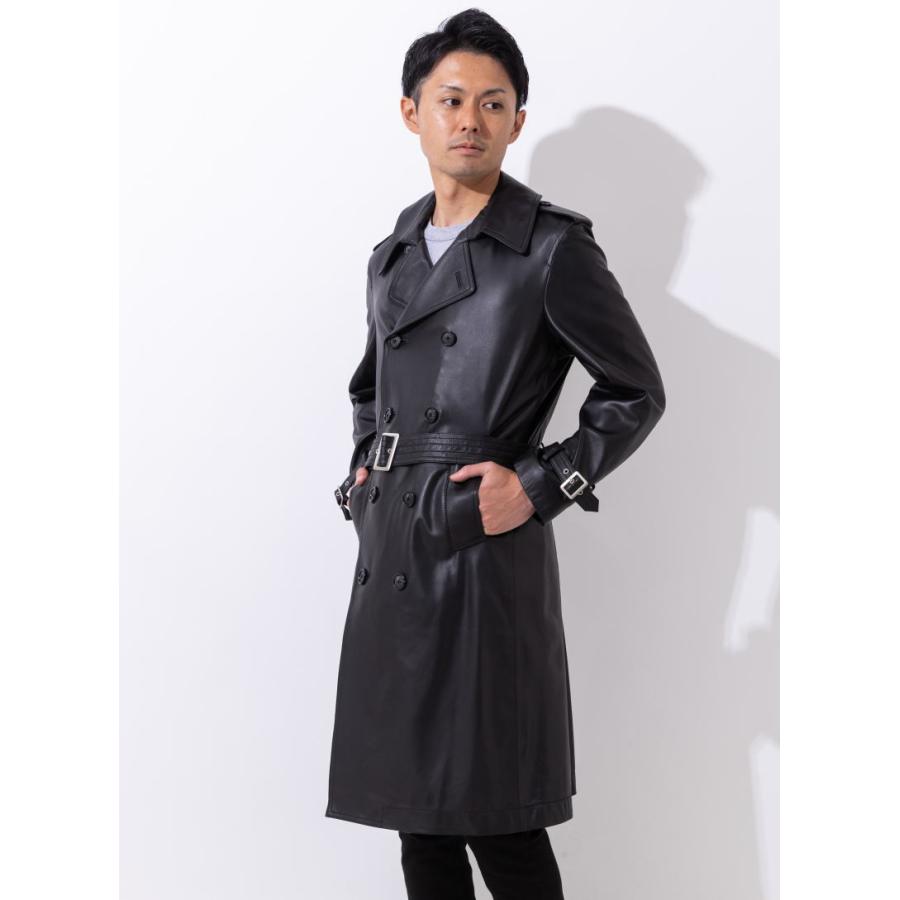 フリーダムレザー トレンチコート ラムレザー 革ジャン 本革 レザー
