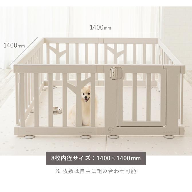 ペットサークル バーチ ドア付き8枚セット ペットフェンス 置くだけ 犬