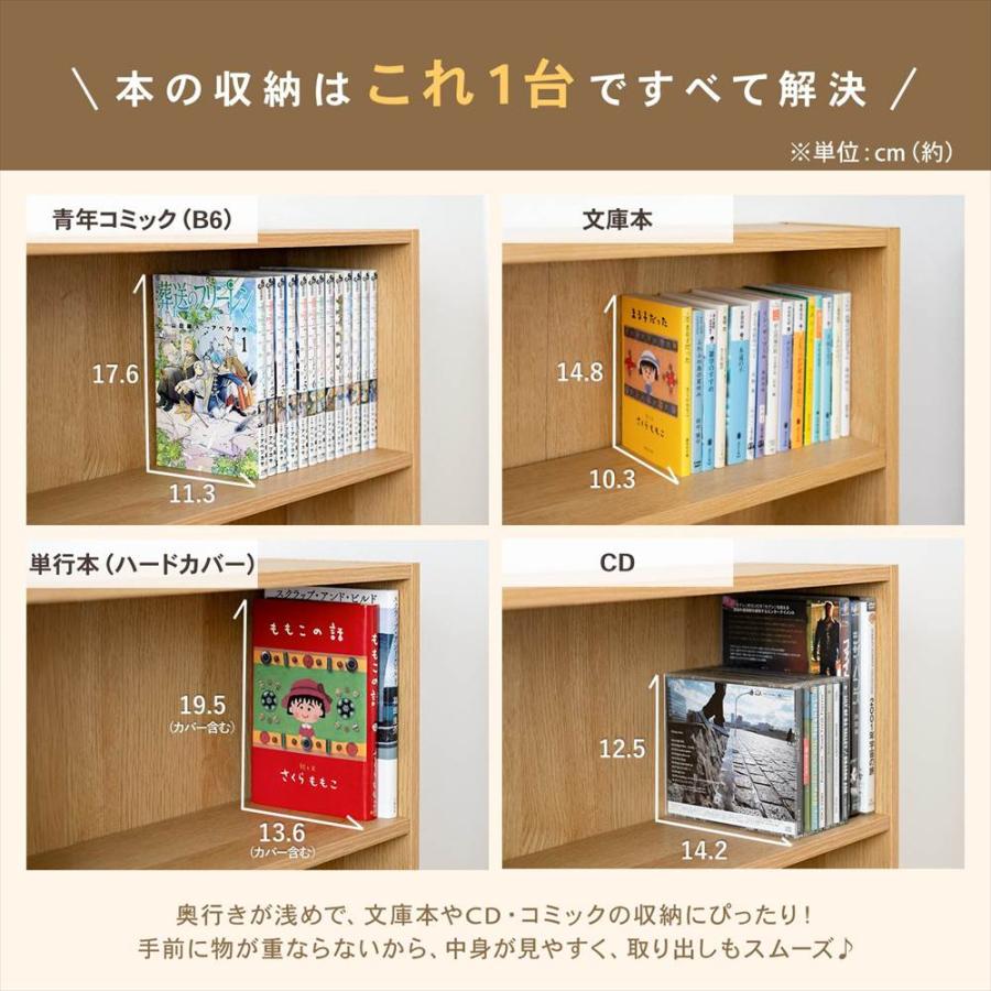 ◇本棚 カラーボックス 文庫本専用 ホワイト 白い 木目調 薄型 スリム