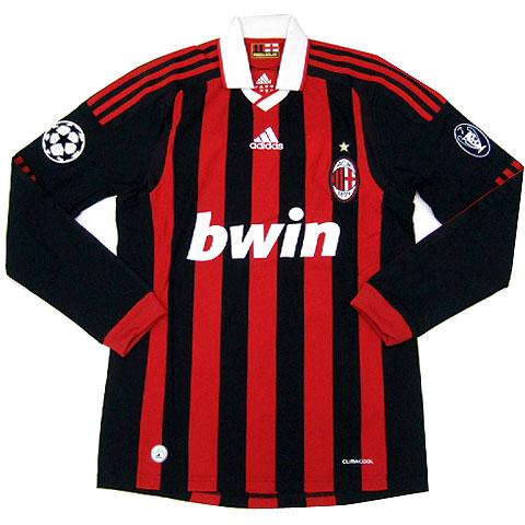 adidas（アディダス） ACミラン 09-10 ホーム UCL 長袖ユニフォーム