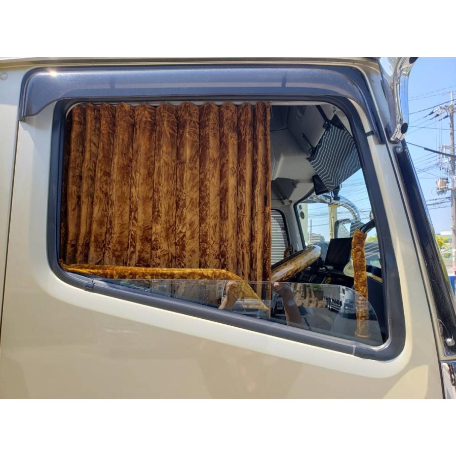 トラック 雅 仮眠カーテン アコーディオン式チンチラZERO ゴールド