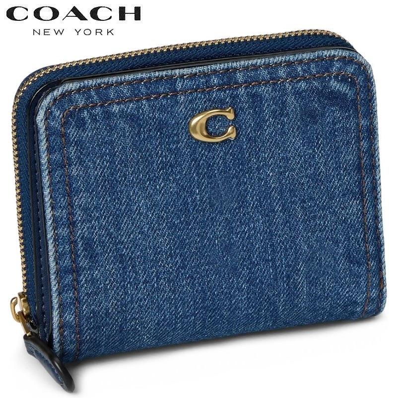 COACH（コーチ） 2025新作 二つ折り財布 デニム 財布 レディース