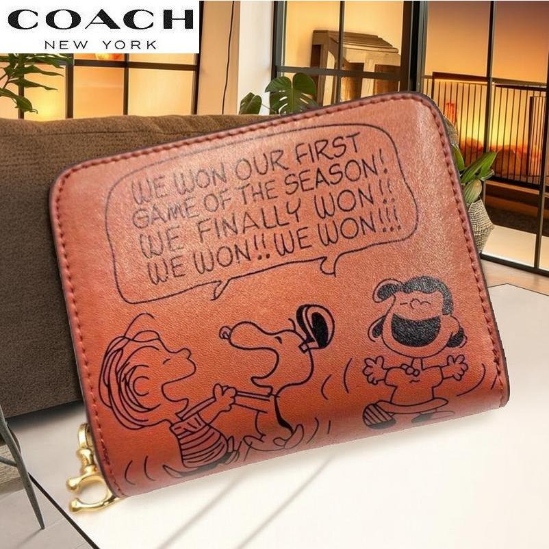 COACH（コーチ） X ピーナッツ コラボ スヌーピープリント 二つ折り