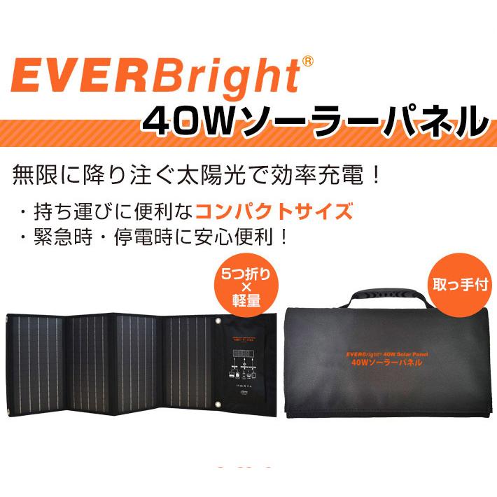 メテックス EVERBright 40Wソーラーパネル SSBSP-40W コンパクト