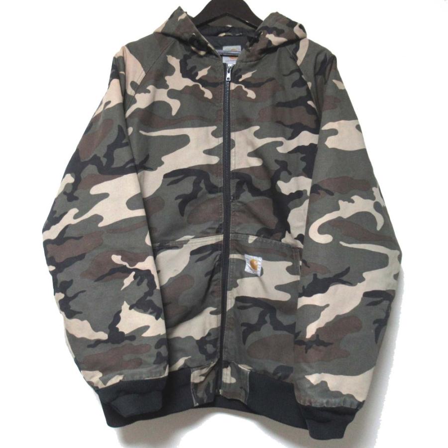 Carhartt（カーハート） 良品 ダック地 カモフラ迷彩 ジップアップ