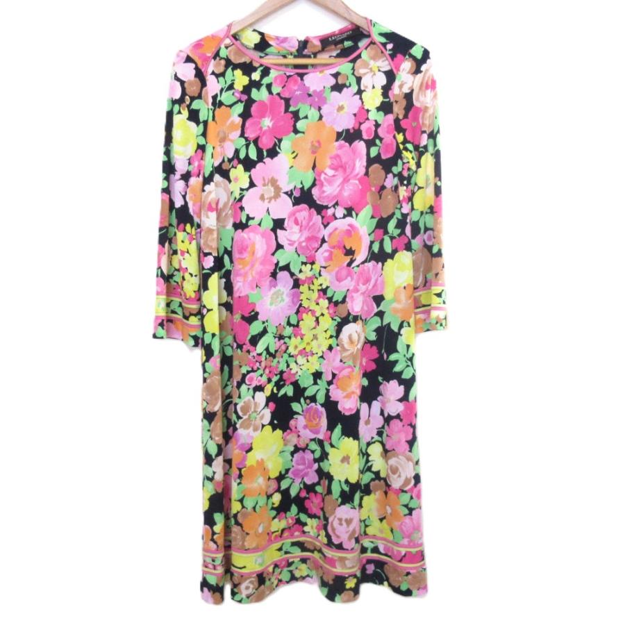 LEONARD（レオナール） 美品 フラワープリント カンカンストレッチ