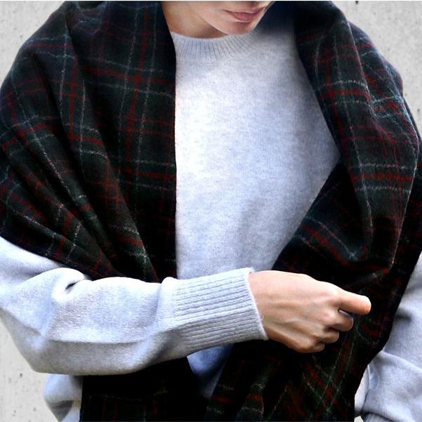 洗いをかけた ウールガーゼ タータンチェック 2/48番手 50cm単位