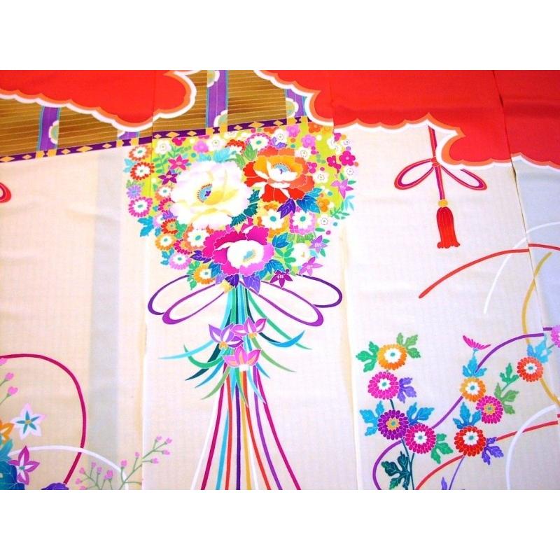 加賀友禅 花嫁のれん 花嫁暖簾 くす玉1 本染め 花嫁のれん号 花嫁