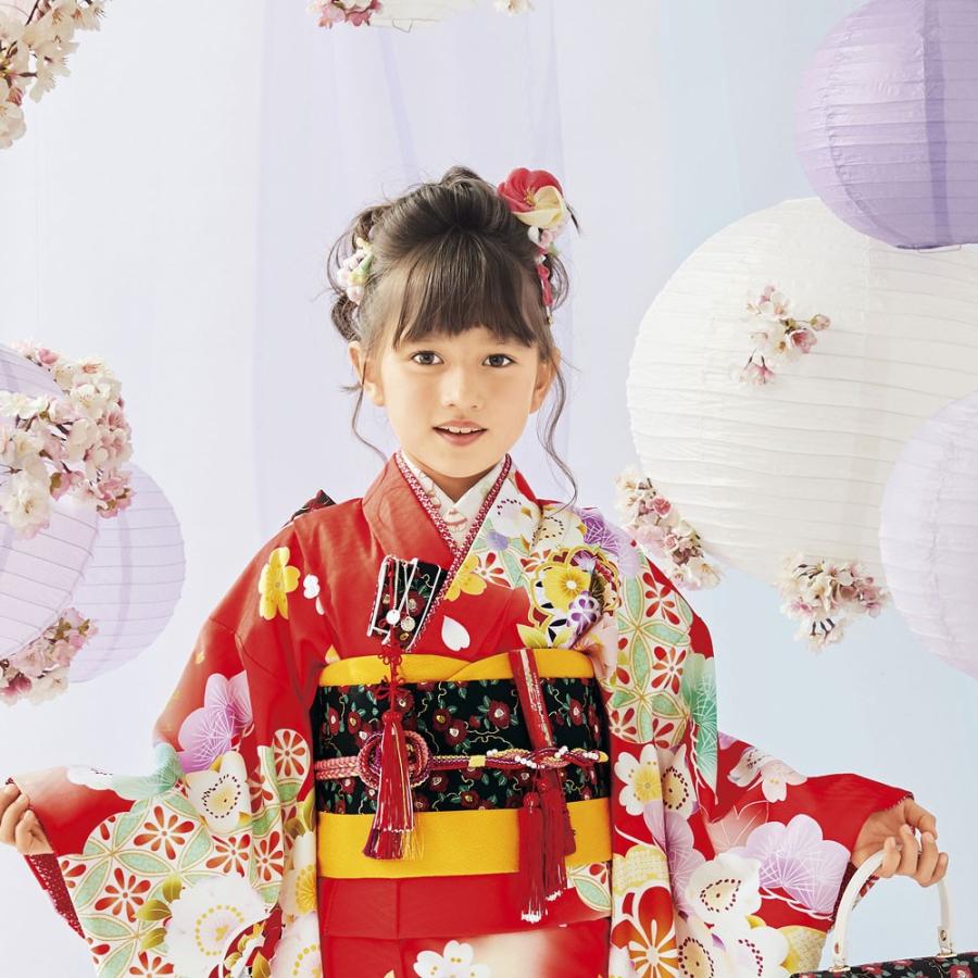 NISHIORI 式部浪漫 レンタル商品 7歳の七五三 女の子 四つ身 着物 帯
