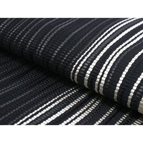 名古屋帯 正絹 新品 未仕立て 仕立てつき 博多織 反物 黒 ベージュ 縞