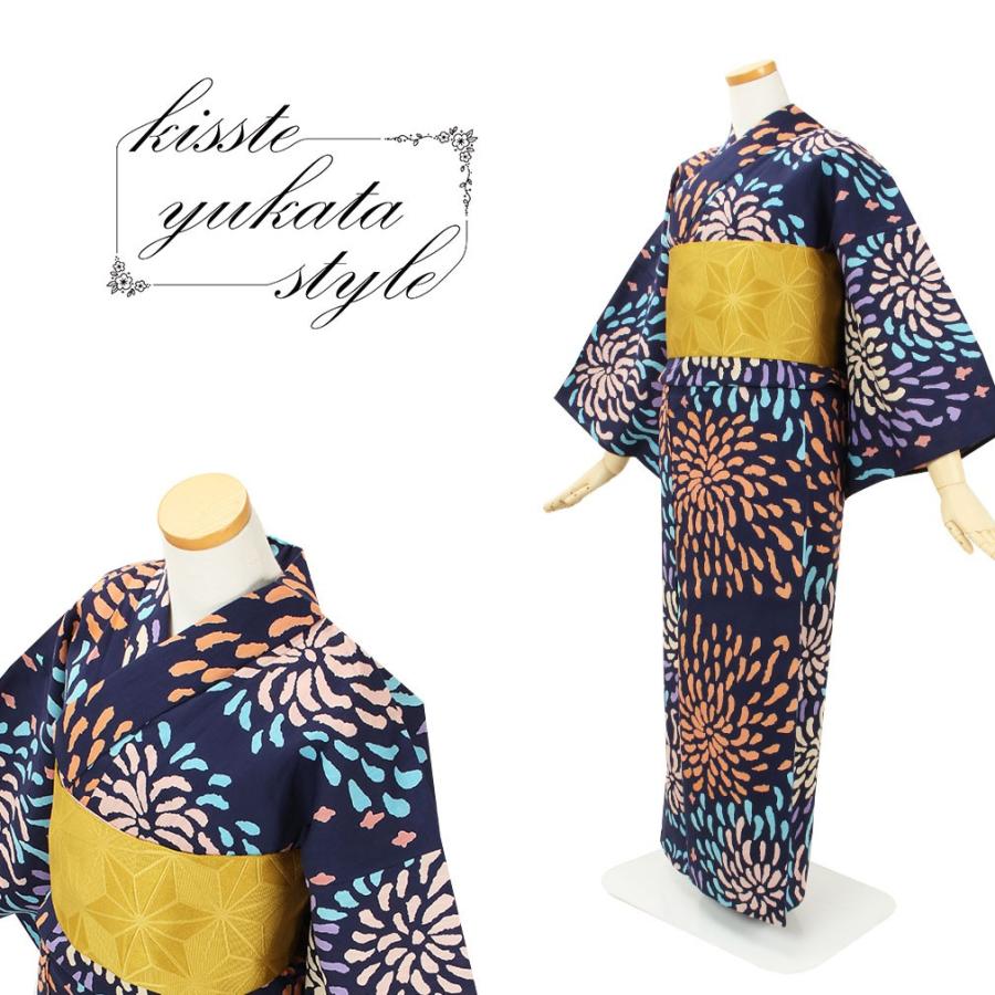 Kisste（キステ） 浴衣 レディース ブランド ツモリチサト 紺 花火 綿