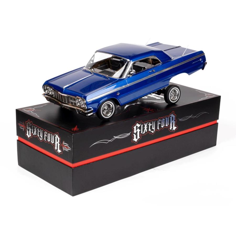 ラジコン 1/10 ローライダー インパラ メタリックブルー 超精密