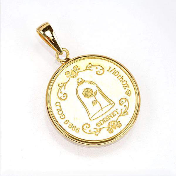 Disney（ディズニー） 美女と野獣 コイン ペンダントトップ K24IG 1