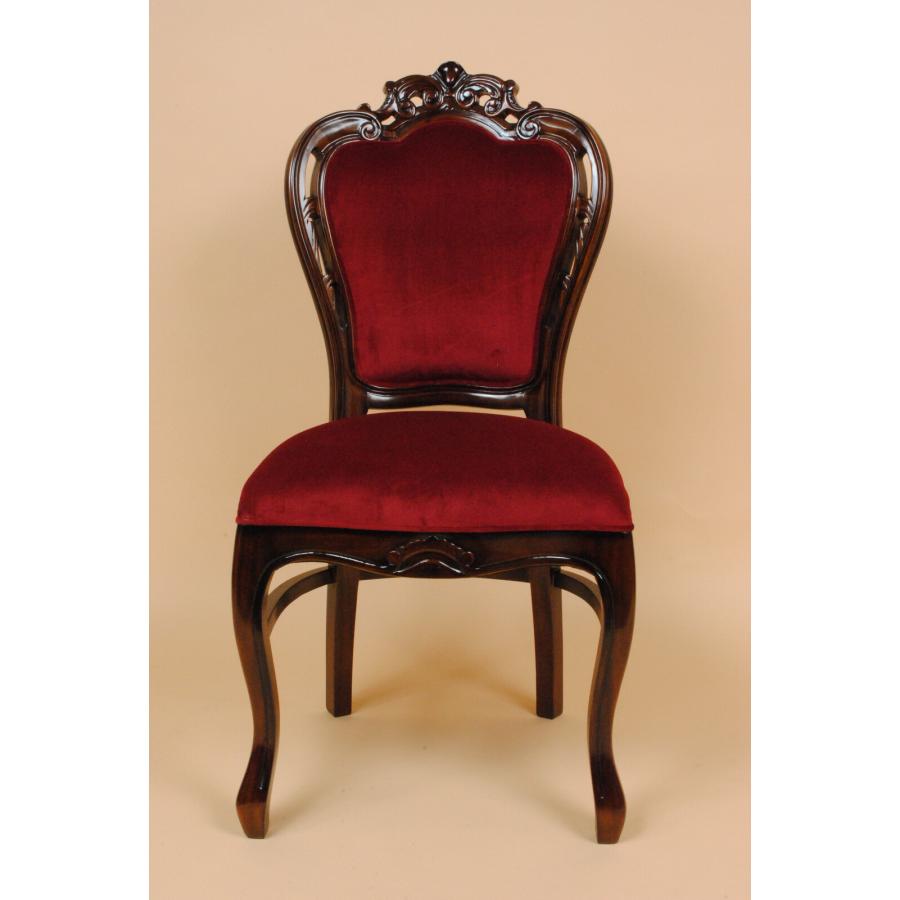 ダイニングチェア レッドモケット マホガニー 猫脚 完成品 茶